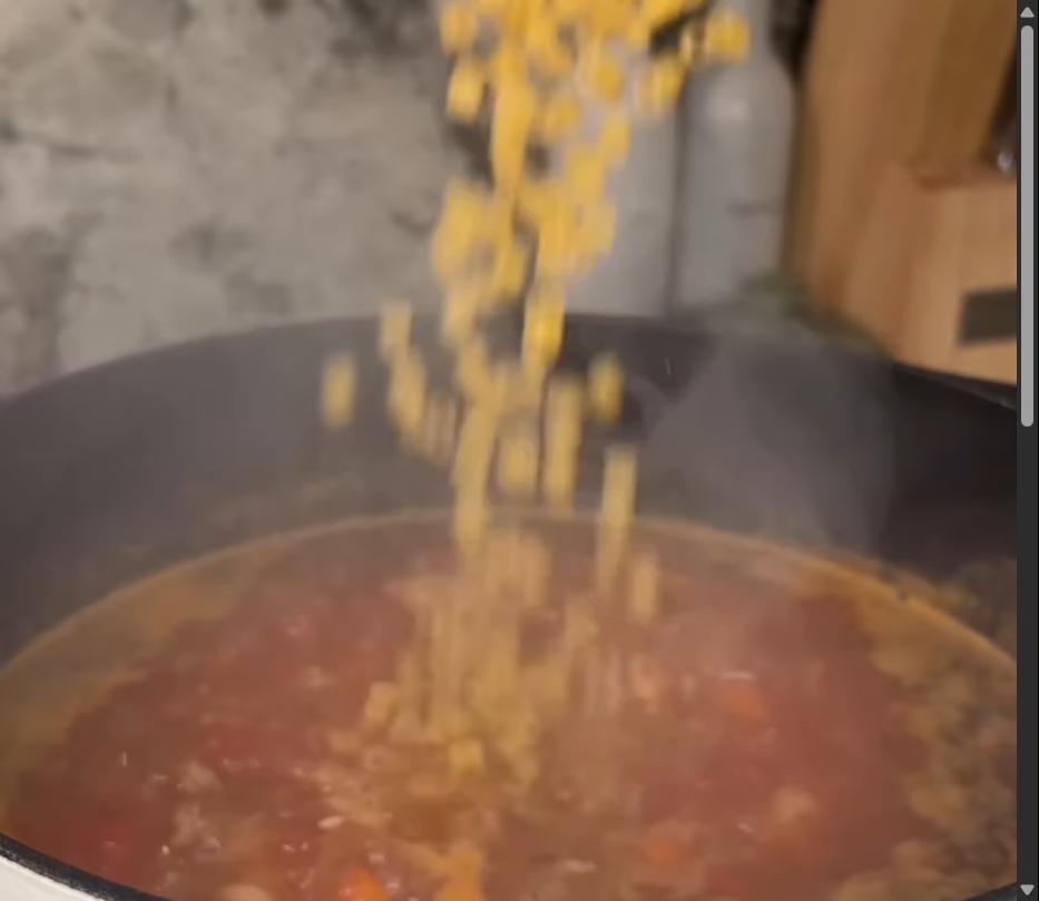 Step 1.1: Stir in ditalini pasta and boil until pasta is cooked through