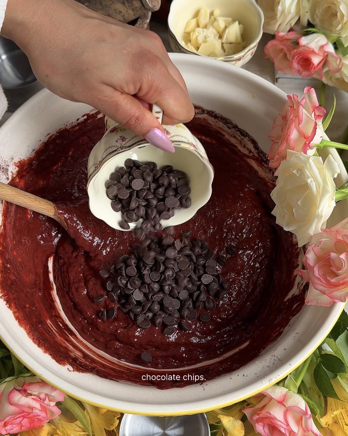 Step 1.1: Add a splash of milk to loosen up the batter