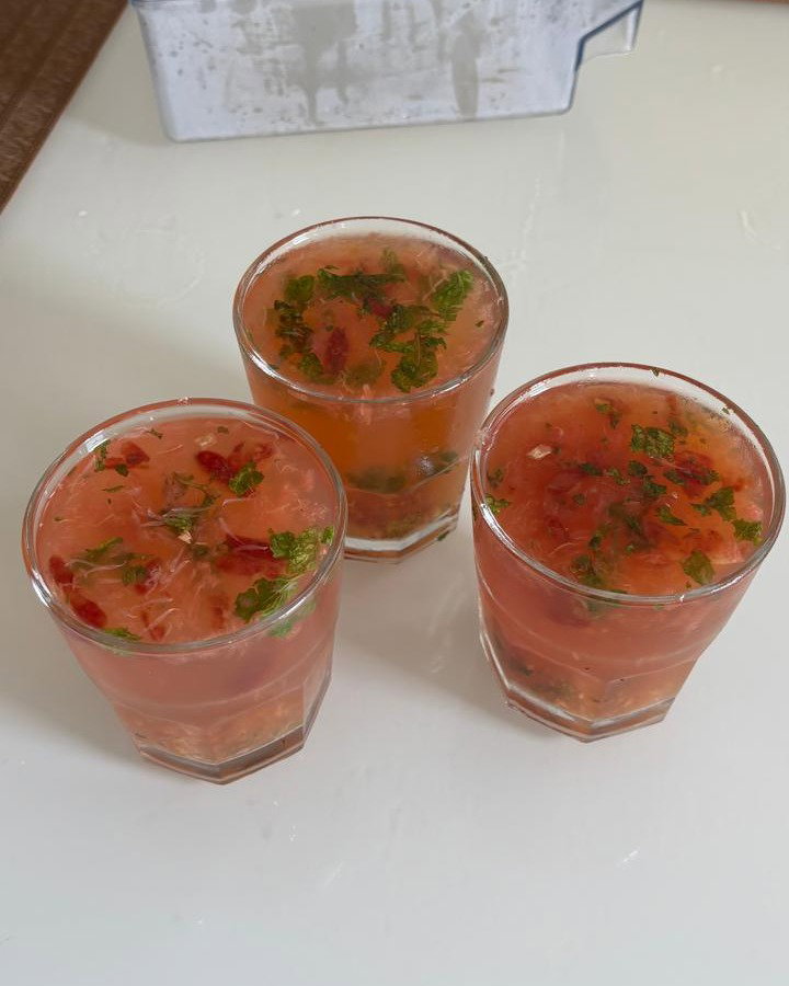Watermelon-Cherry Gin Cocktail recipe
