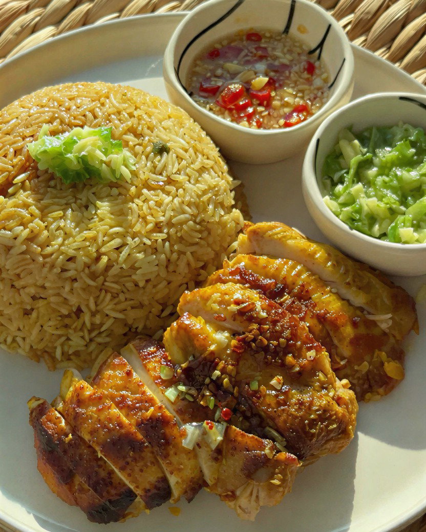 Fragrant Spring Onion Chicken and Rice recipe