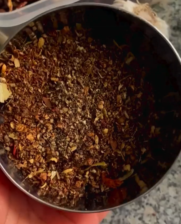 Step 1.1: Slow roast coriander seeds, cumin seeds, fennel seeds, bay leaves, cinnamon, black cardamom, green cardamom, and cloves until aromatic