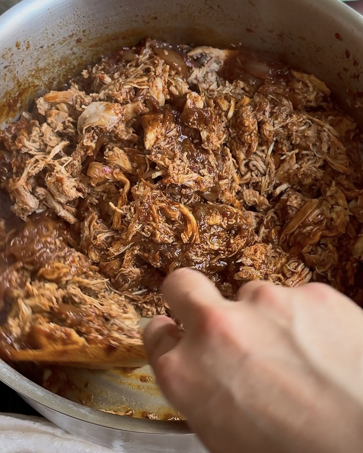 Step 1.3: Reduce the sauce in the pan until thickened