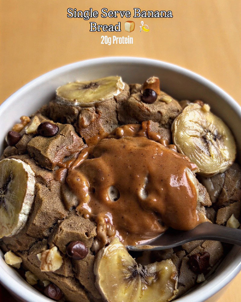 Single-Serve Protein Banana Bread Bowl recipe