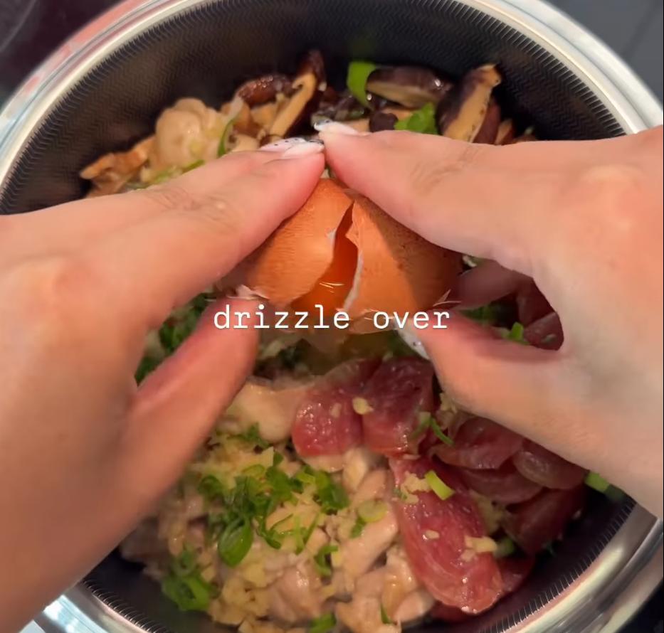 Step 1.1: Remove the lid and add the spring onions