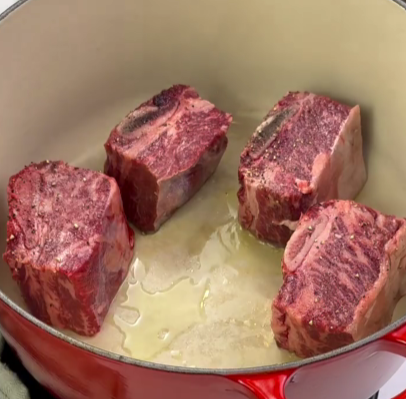 Step 1.2: Season short ribs generously with salt and pepper
