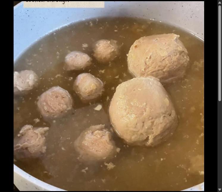 Step 1.1: Gently simmer the meatballs in the hot water until cooked through
