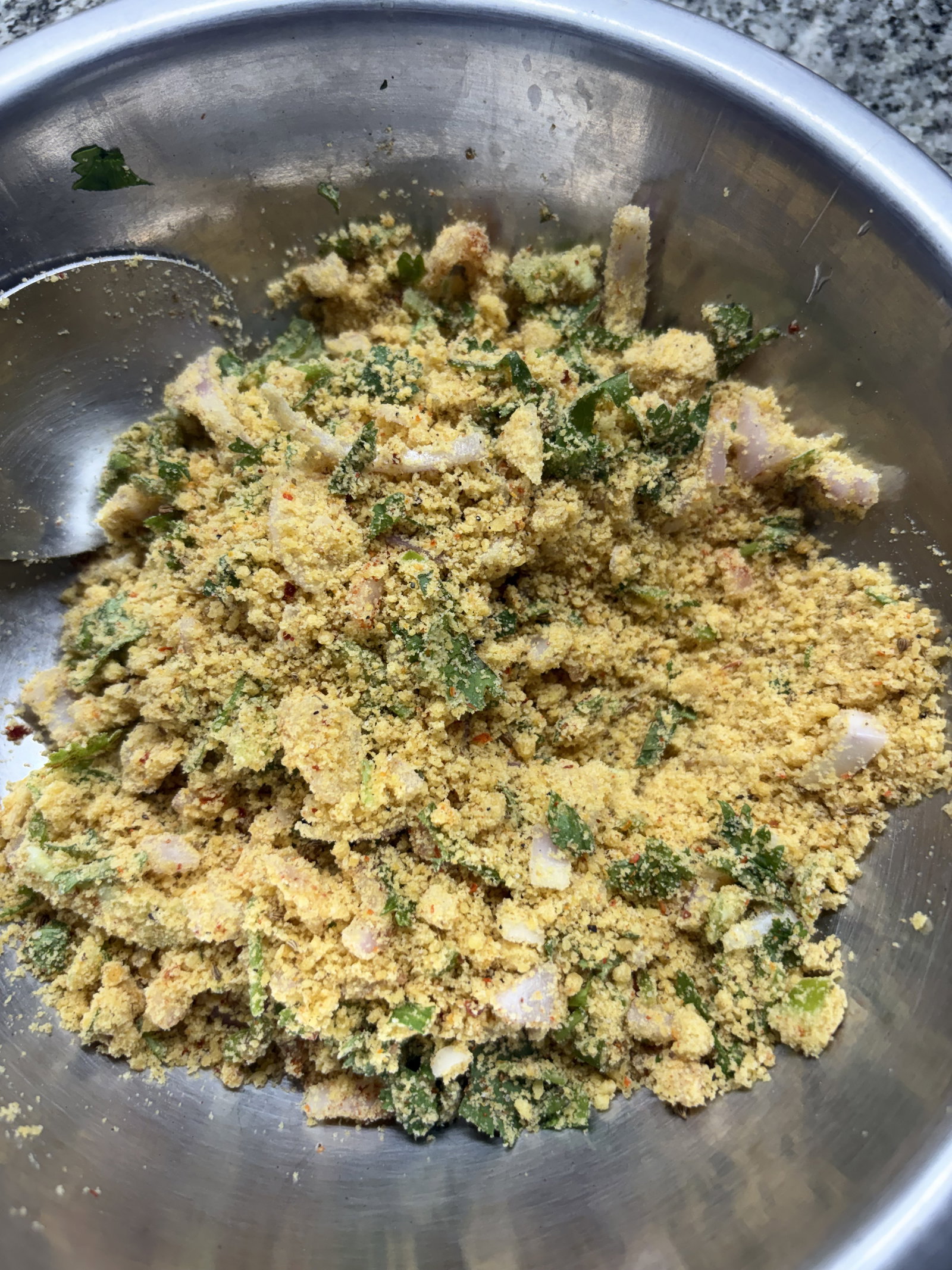 Step 2.2: Mix in the squeezed chopped onions