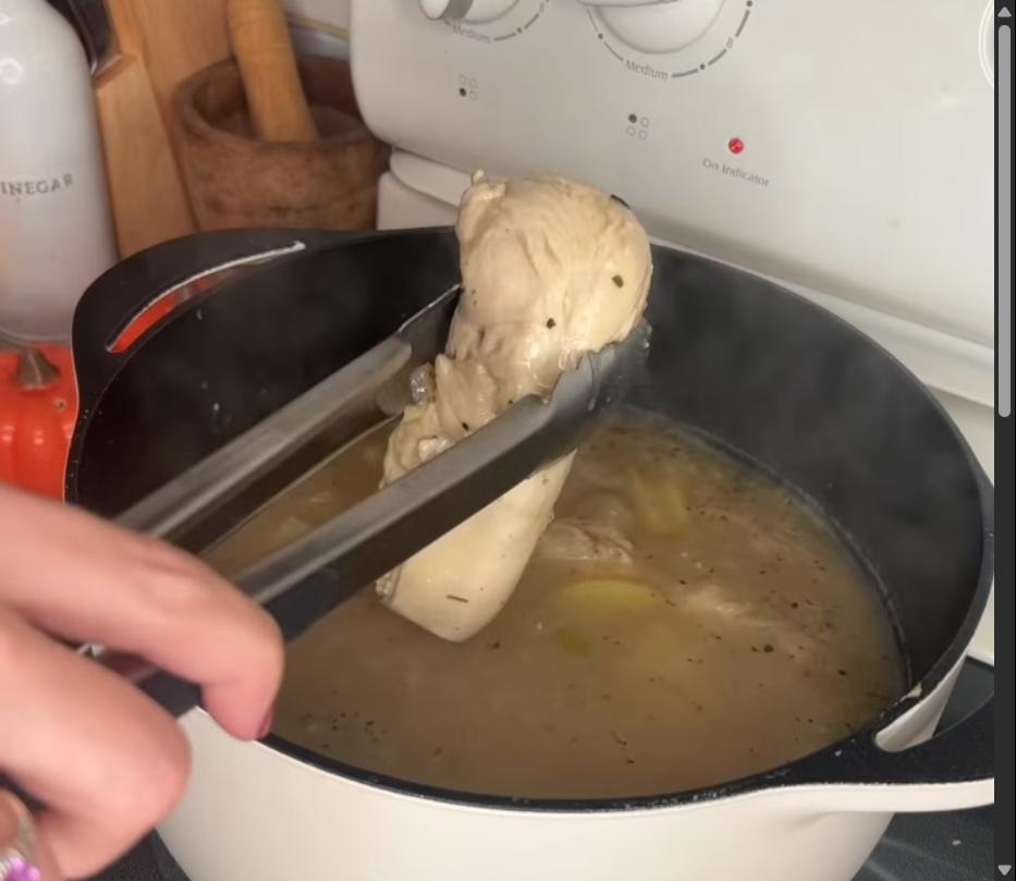 Step 1.1: Bring to a boil and cook until potatoes are softened and chicken reaches an internal temperature of 165°F