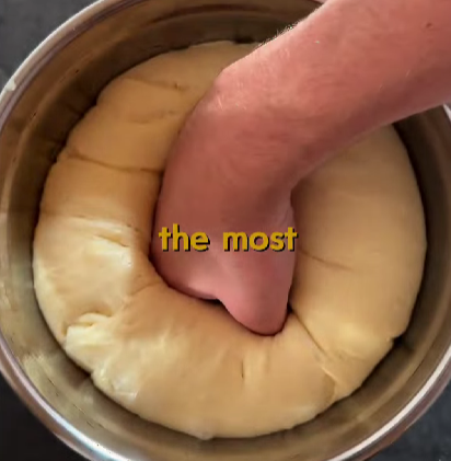 Step 1.1: Remove trapped gas by kneading the dough for a couple of minutes until it forms a smooth ball