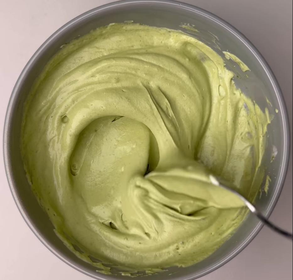 Step 1.1: Combine Greek yogurt, vanilla protein powder, honey, and matcha until smooth