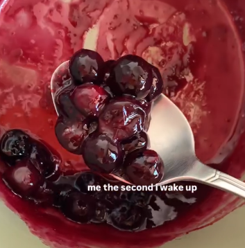 Step 2.1: Cook blueberries in a pan with lemon juice and honey until soft and juicy