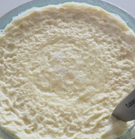 Step 2.1: Cover and microwave on 50% power for 5–8 minutes, until just set but still with a gentle jiggle