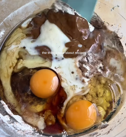 Step 1.1: Add wet ingredients to the dry mixture and stir until well combined