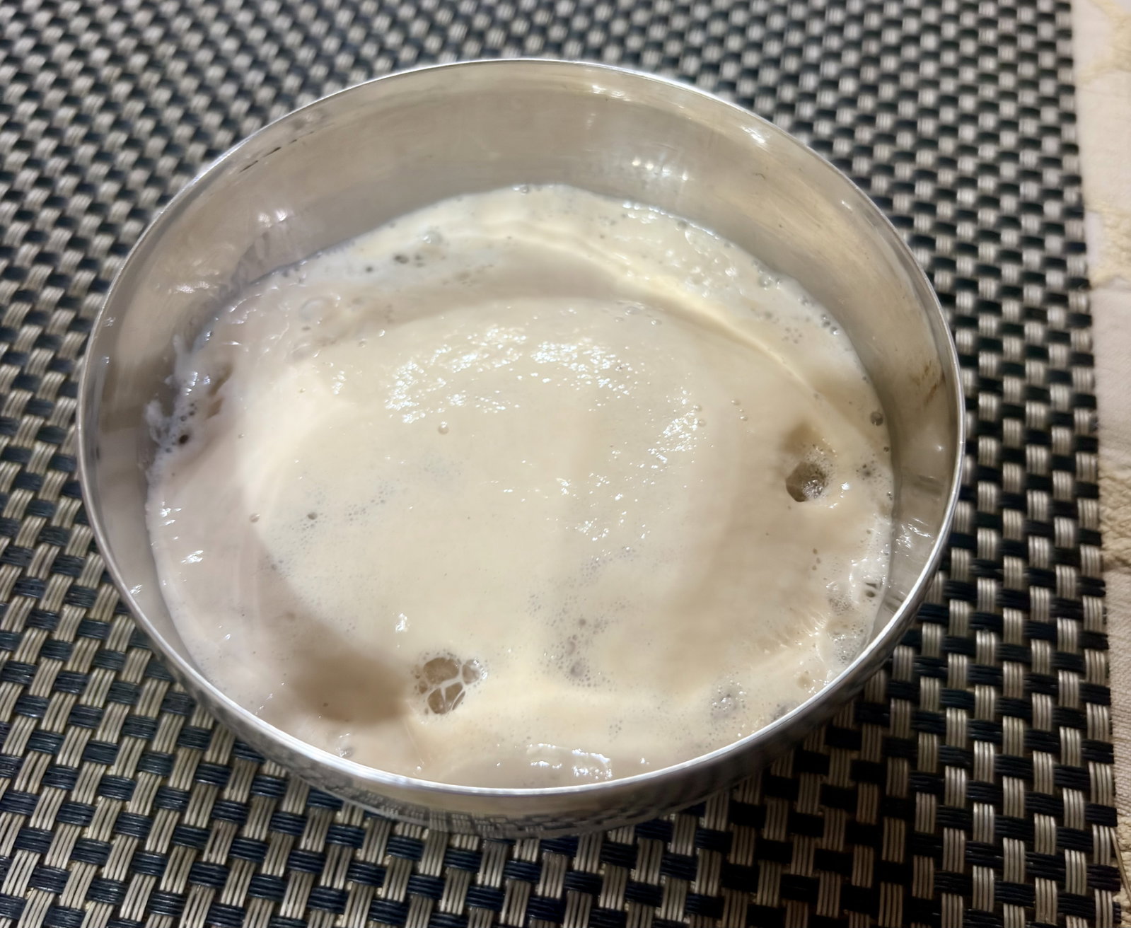 Step 1.1: Let it sit undisturbed for 8–10 minutes, or until the mixture becomes frothy and bubbly