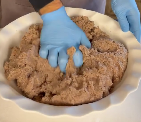 Step 1.1: Work the kebbeh dough for about 5 minutes until smooth and pasty