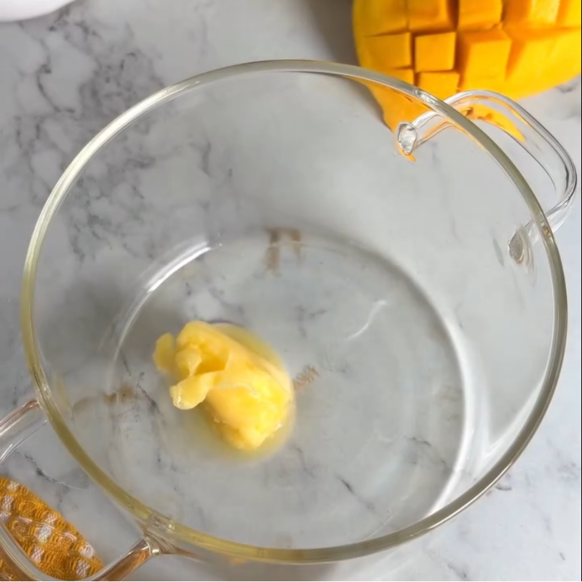 Step 1.1: Melt unsalted butter in a saucepan