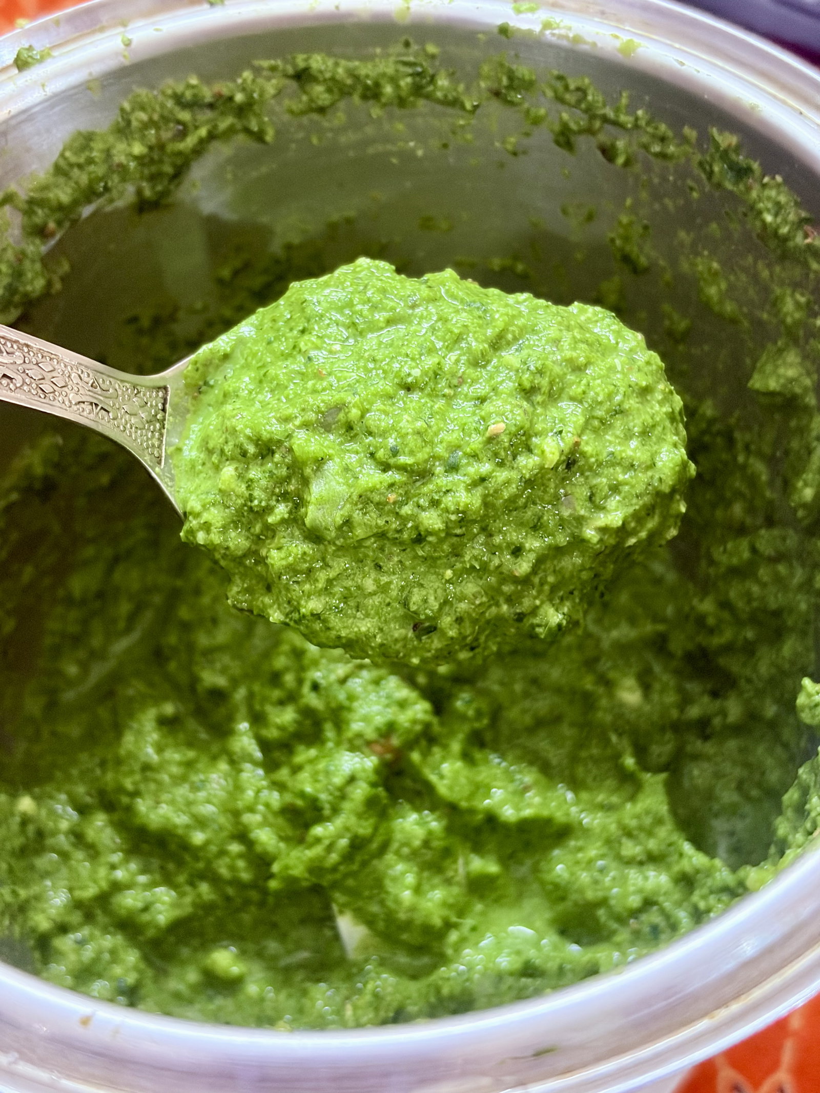 Step 3.1: Grind until smooth, thick, spreadable consistency