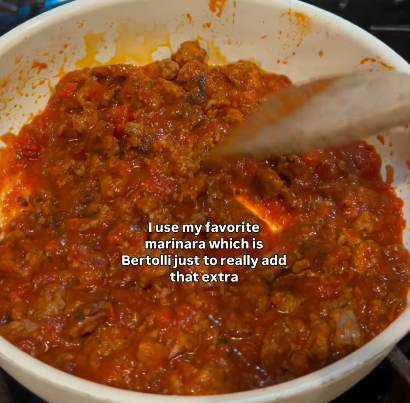 Step 1.1: In a skillet, add the sweet Italian sausage and brown it