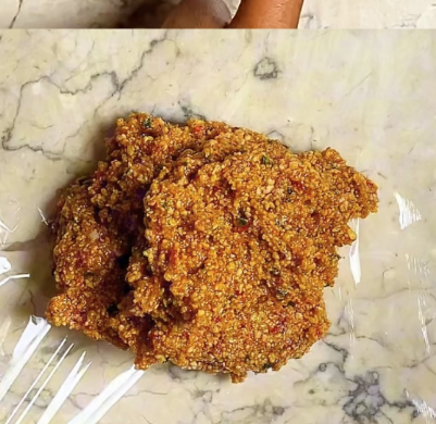 Step 4.1: Wrap two portions in plastic wrap and keep them in the fridge for easy storage