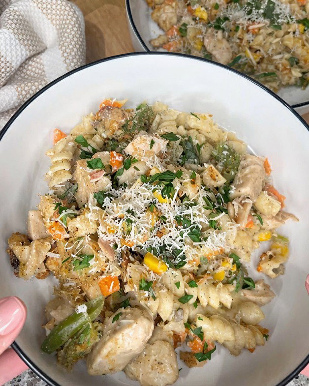 Chicken Pasta & Mixed Veggie Casserole recipe