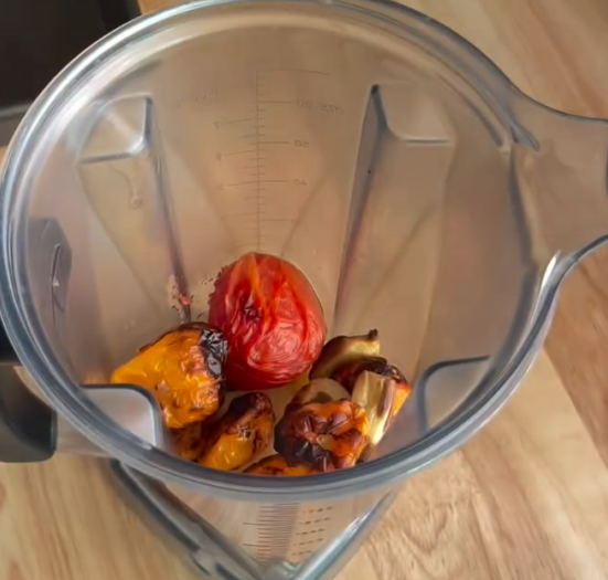 Step 2.1: Add the rested vegetables to a blender and blend until smooth