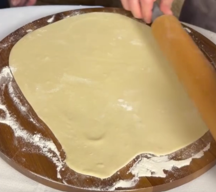 Step 2.1: Roll out the dough into a thin sheet