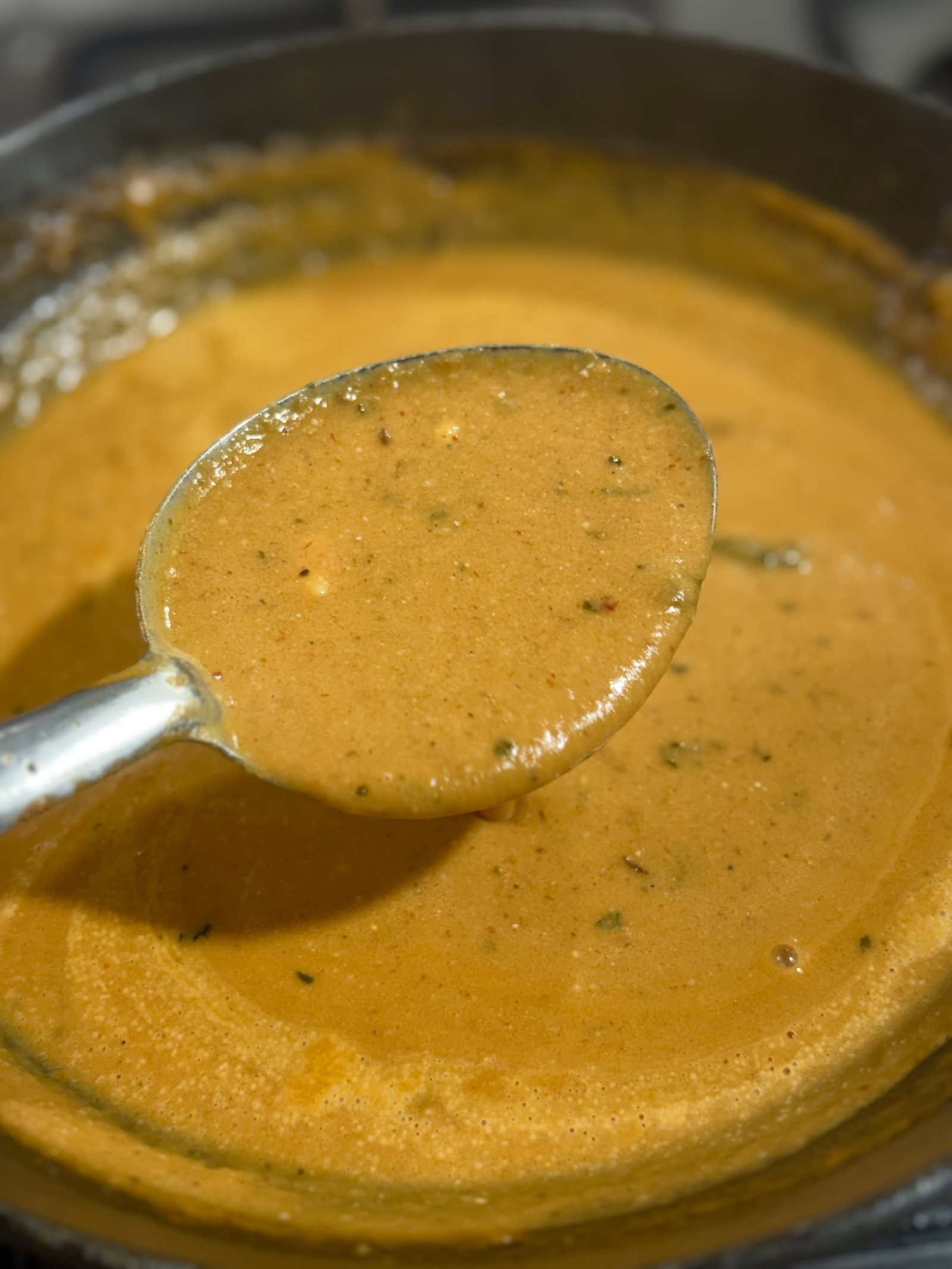 Step 4.1: Stir in the cream, sugar, salt, garam masala, and crushed kasuri methi