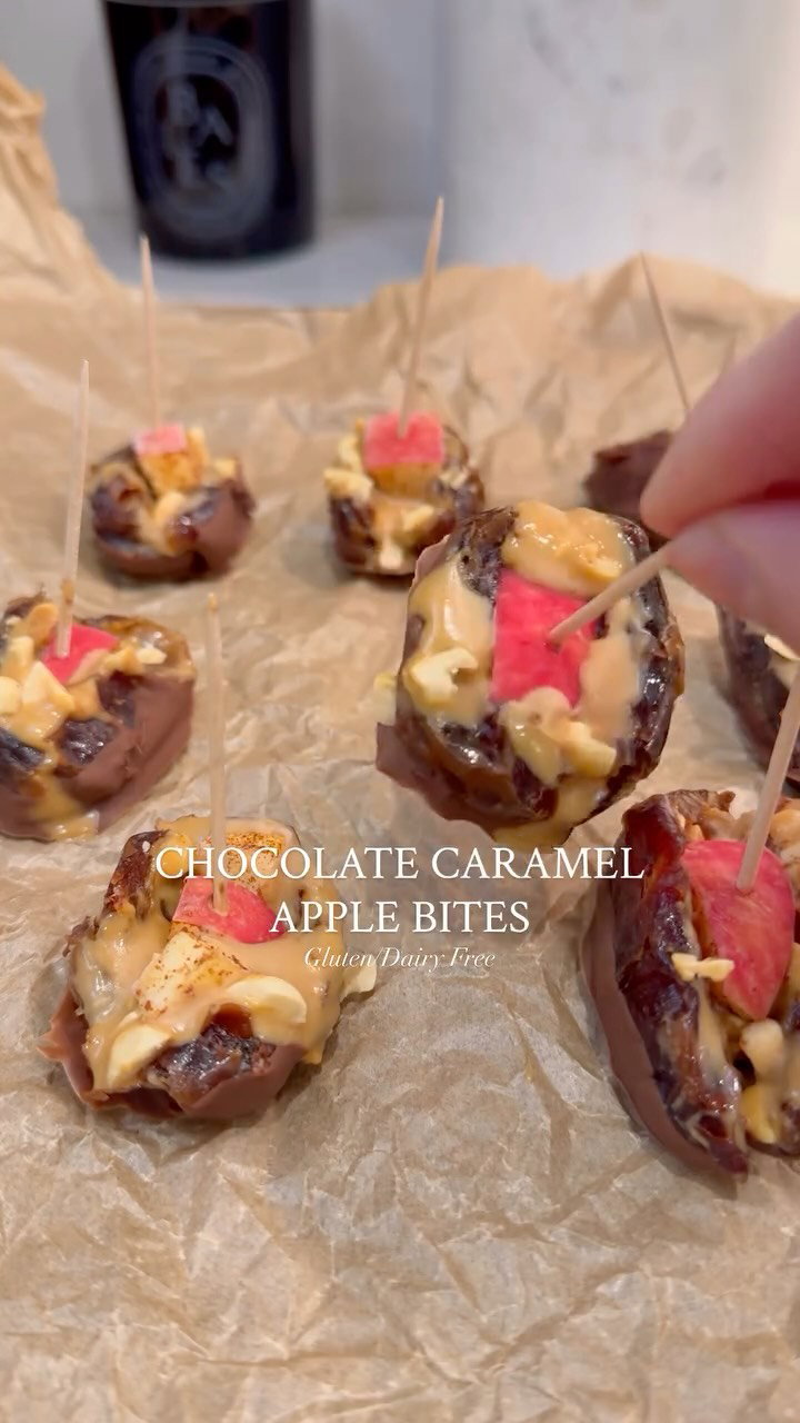 GF/DF Chocolate Caramel Apple Bites recipe
