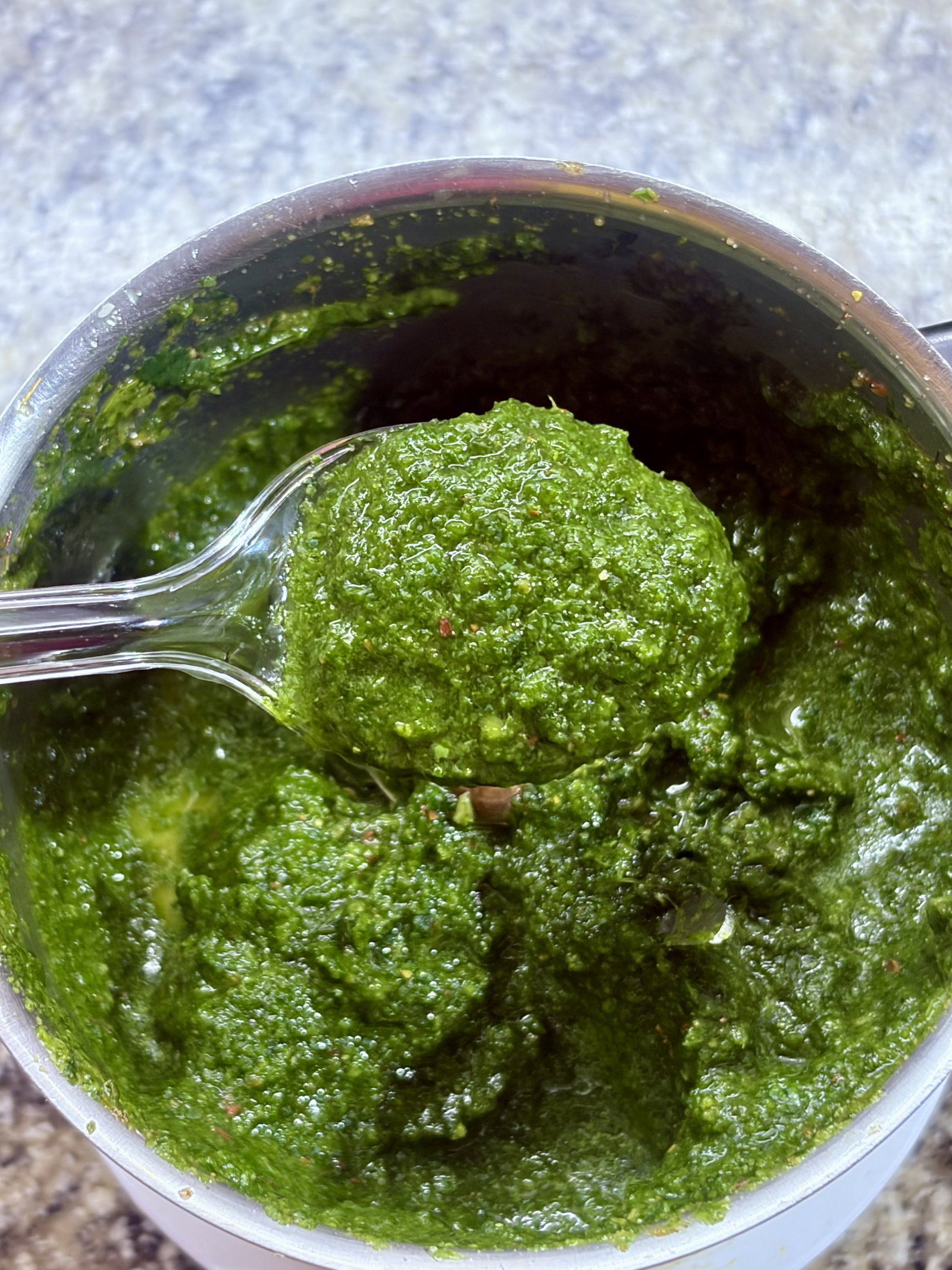 Step 1.1: Pour in the lemon juice and a splash of chilled water