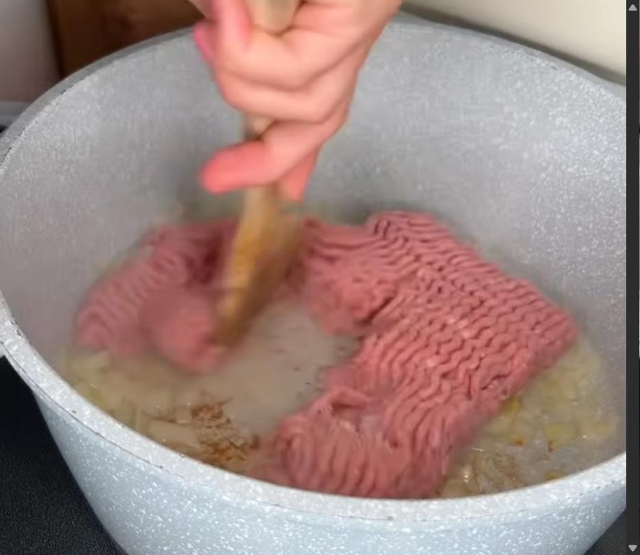 Step 1.1: Add in ground turkey and seasonings, and cook until no longer pink