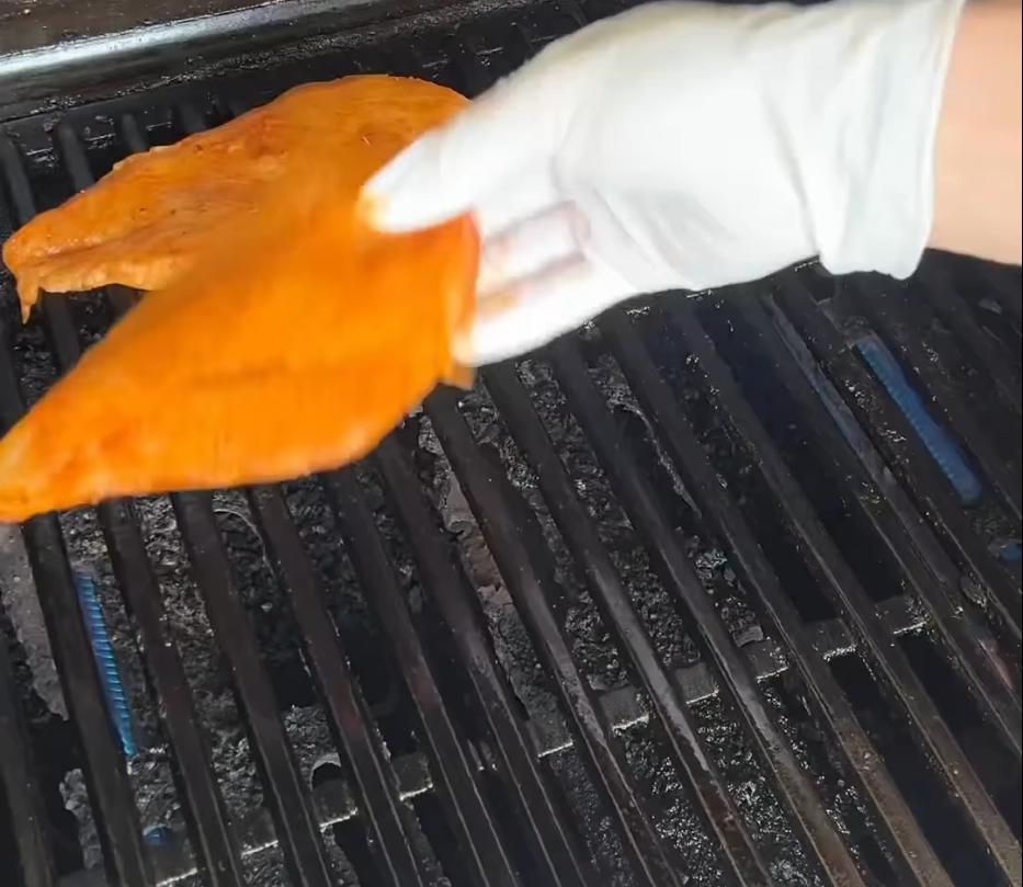 Step 1.1: Cook the chicken on a grill or BBQ until it has a nice char and is fully cooked