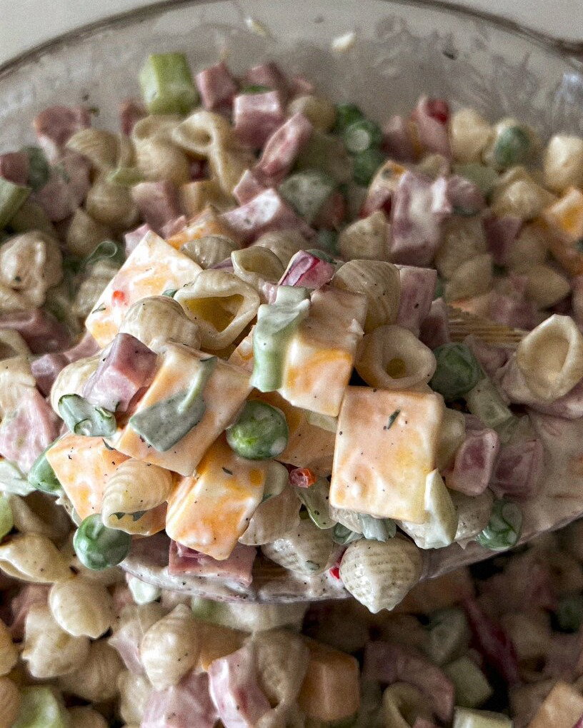 Ultimate Ham and Ranch Pasta Salad recipe