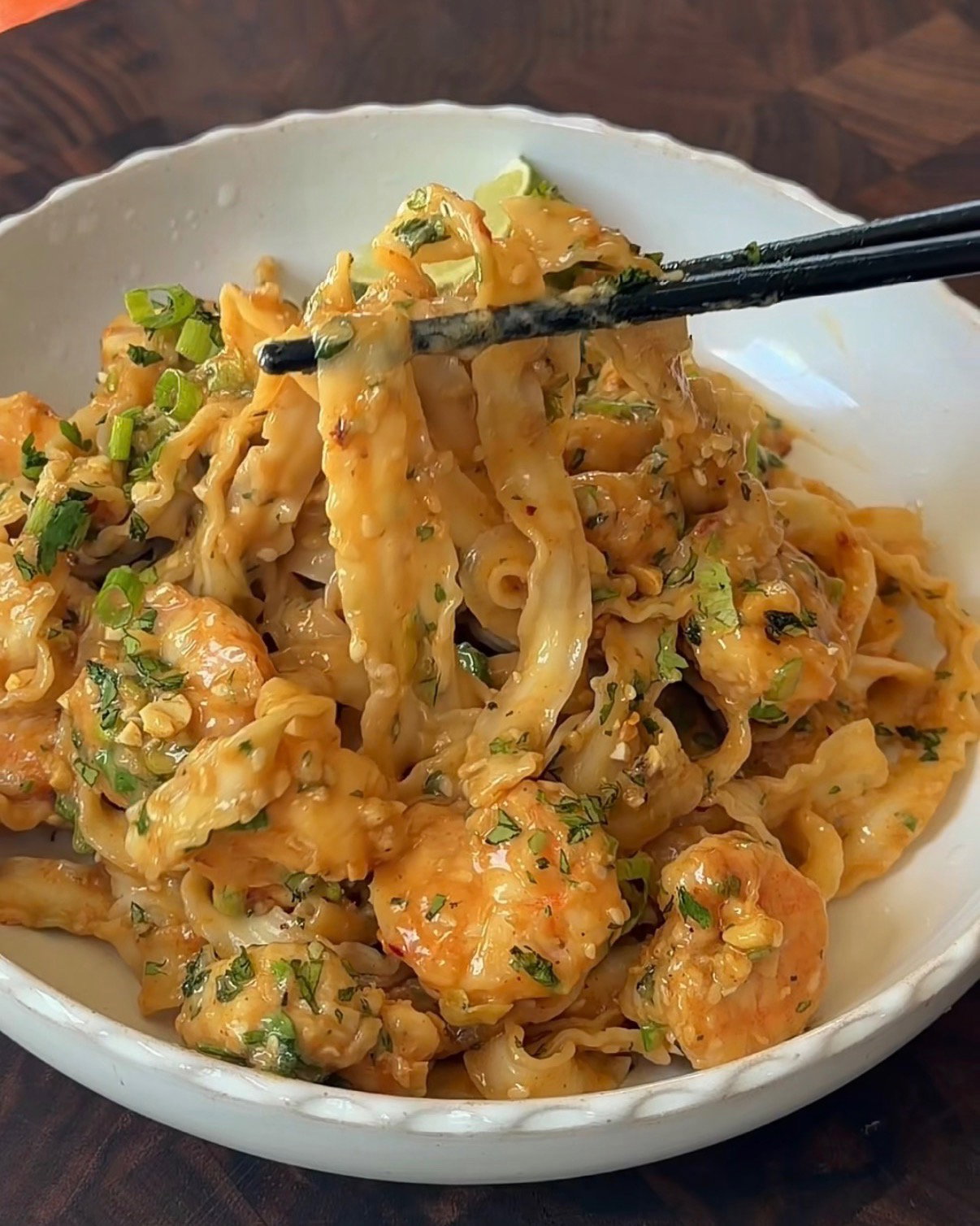 Spicy Shrimp Peanut Noodles recipe