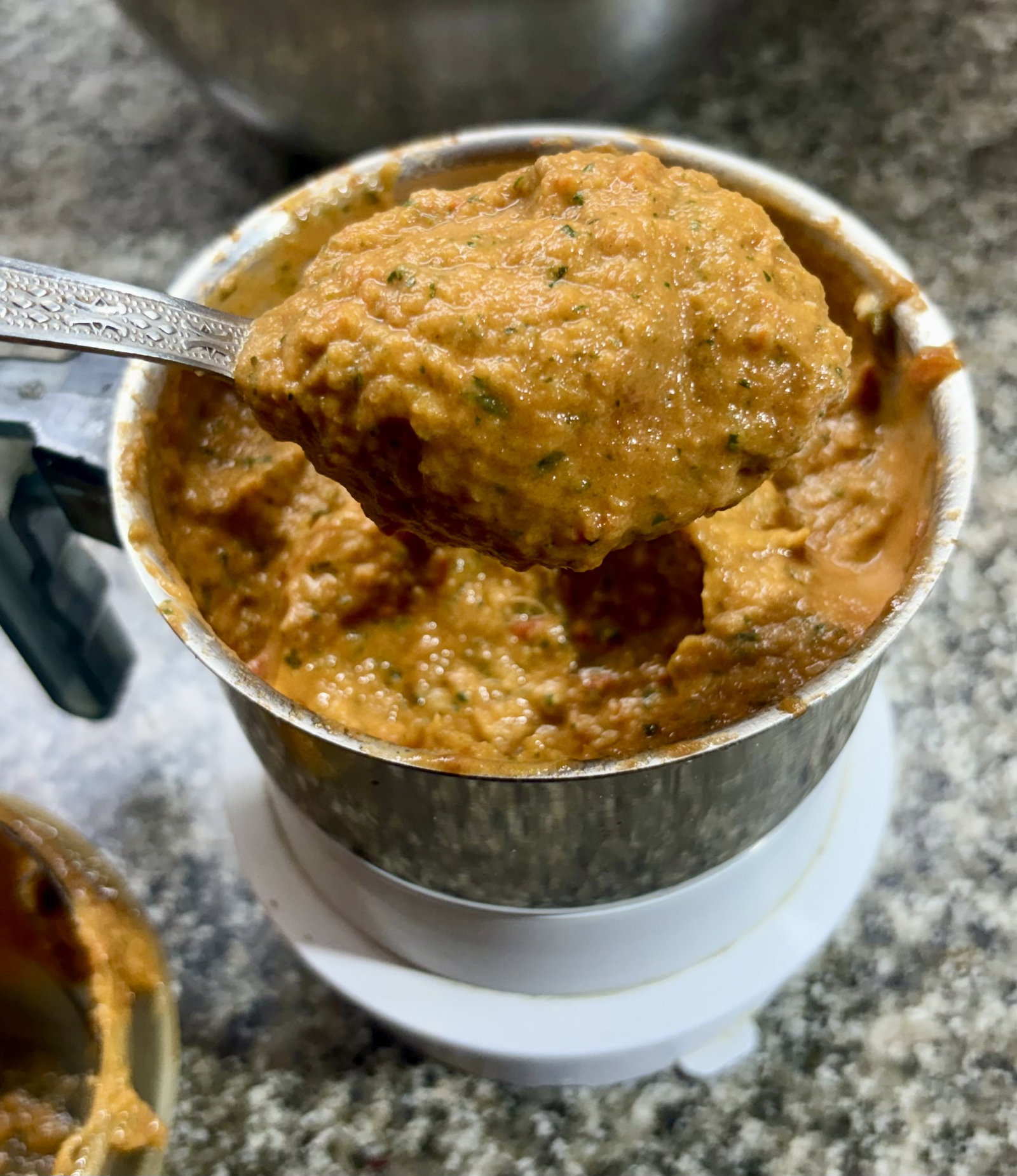 Step 1.1: Remove from heat, let cool, and blend into a smooth paste