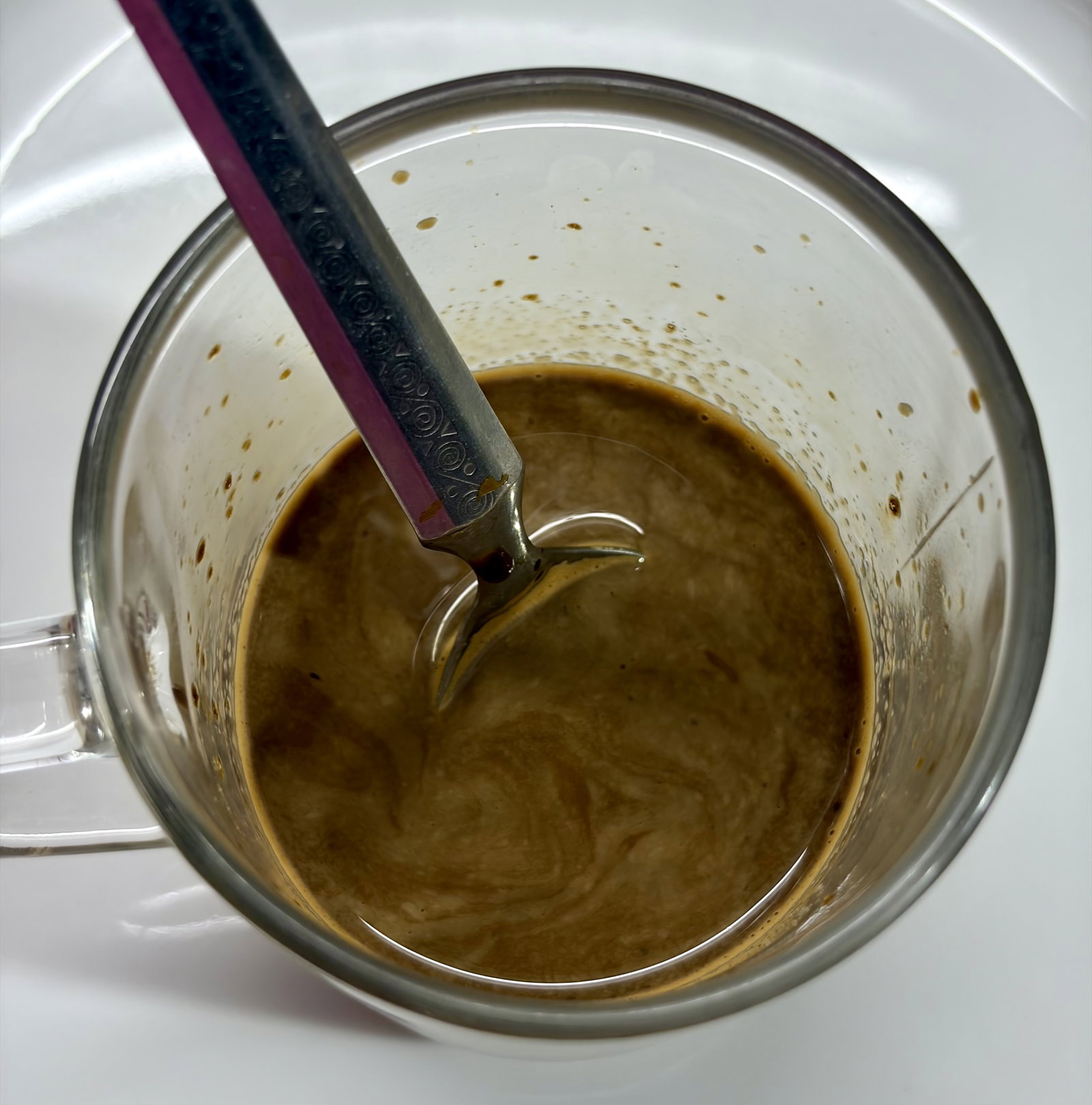 Step 2.1: Dissolve the instant coffee powder into the warm milk