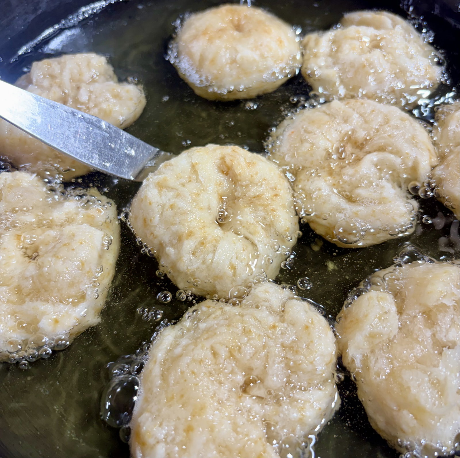 Step 2.1: Gently flip the balls and increase the heat from low to medium