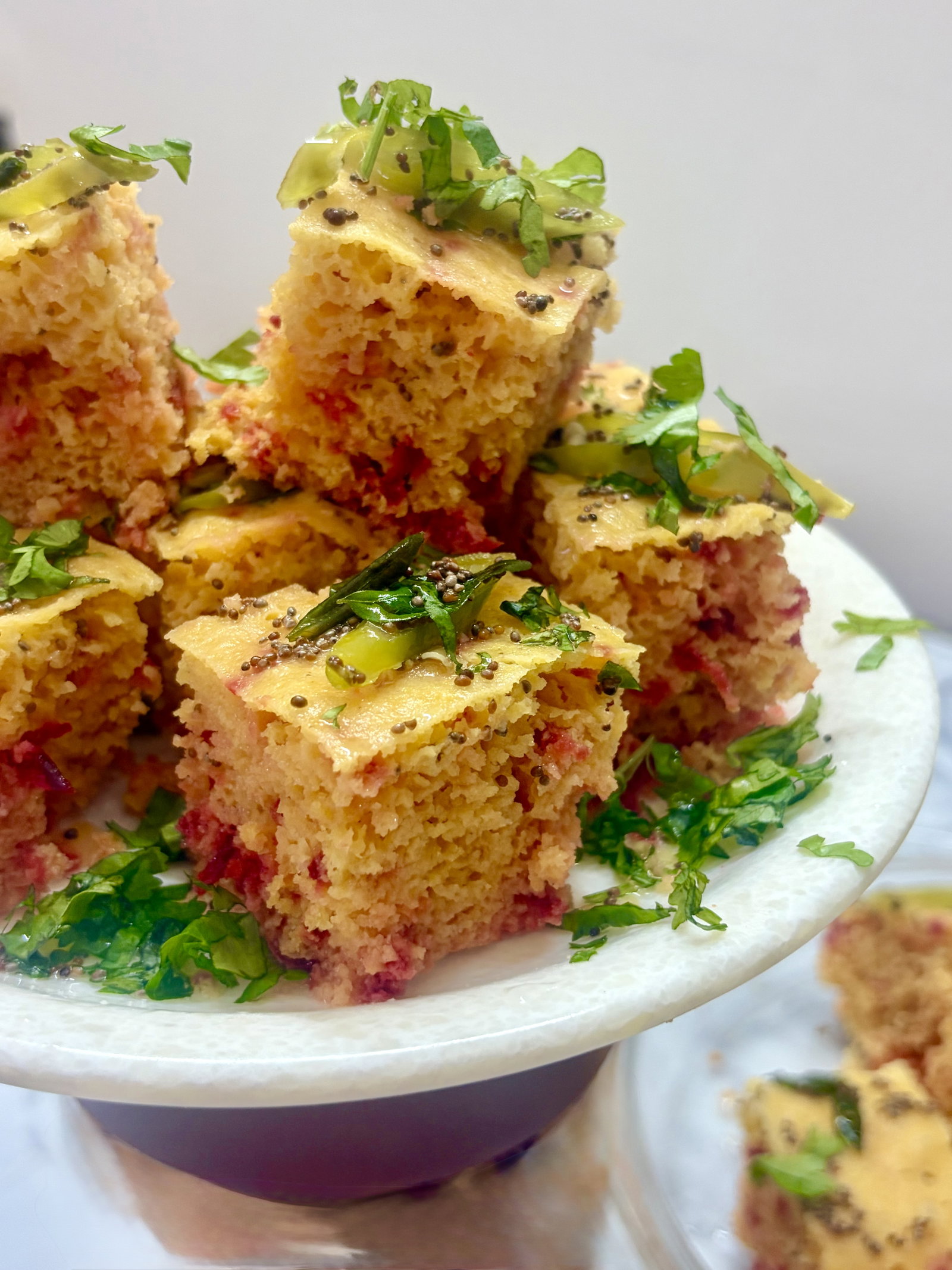 Step 5.1: Serve warm or at room temperature alongside spicy green chutney and a hot cup of masala chai