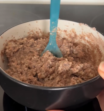 Step 1.1: Mix in plain Greek yoghurt and protein powder until well combined