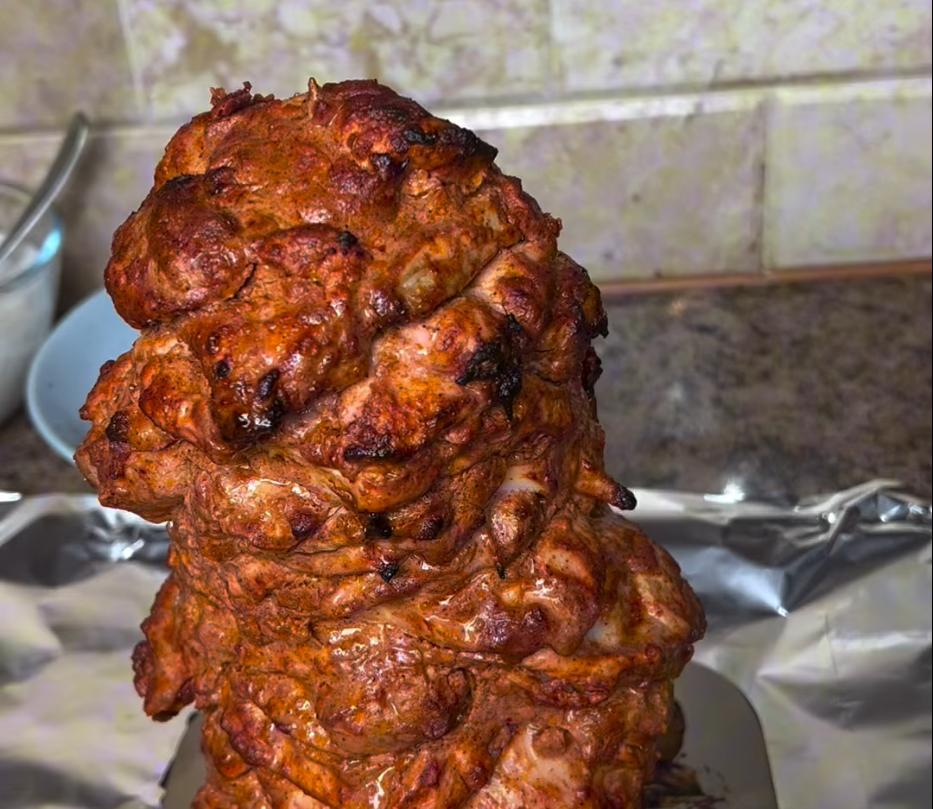 Step 1.1: Remove the foil and greaseproof paper, brush the chicken with melted butter, and cook for another 10 minutes