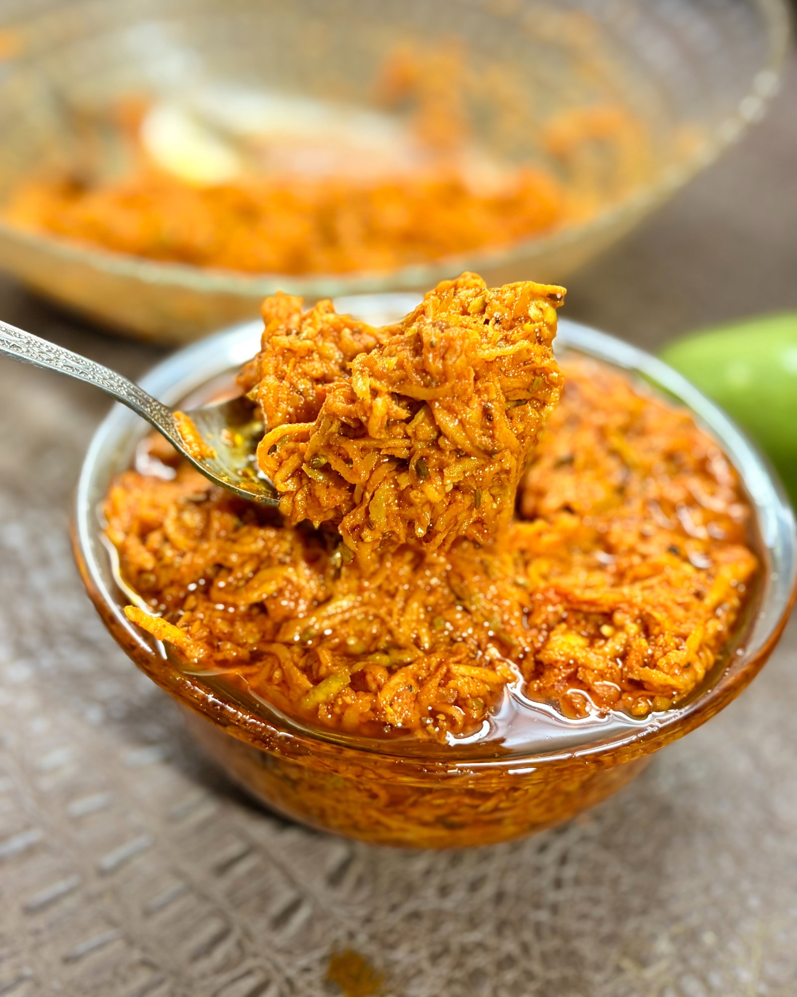 Instant Grated Mango Pickle (Punjabi Style) recipe