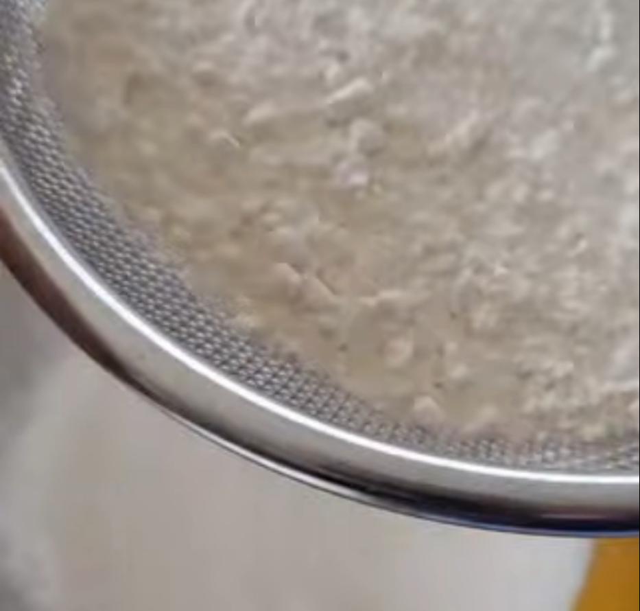 Step 1.1: Add caster sugar, vanilla, eggs, baking powder, and sieved self raising flour