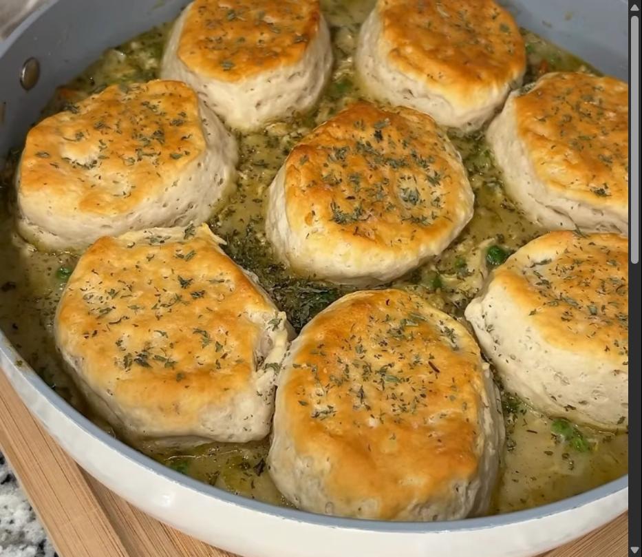 Step 1.1: Place the pan in the oven and bake according to the biscuit package directions (e