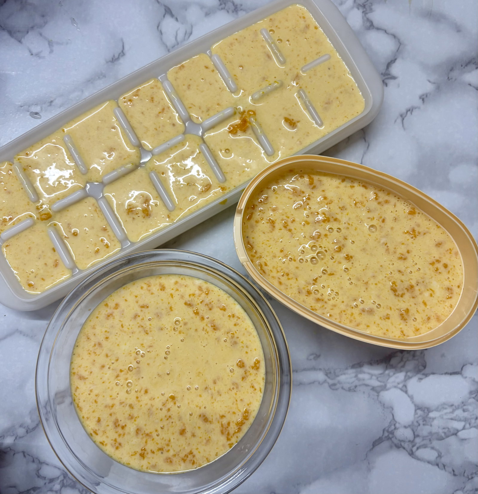 Step 3.1: Pour the mixture into the moulds or any freezer-safe container
