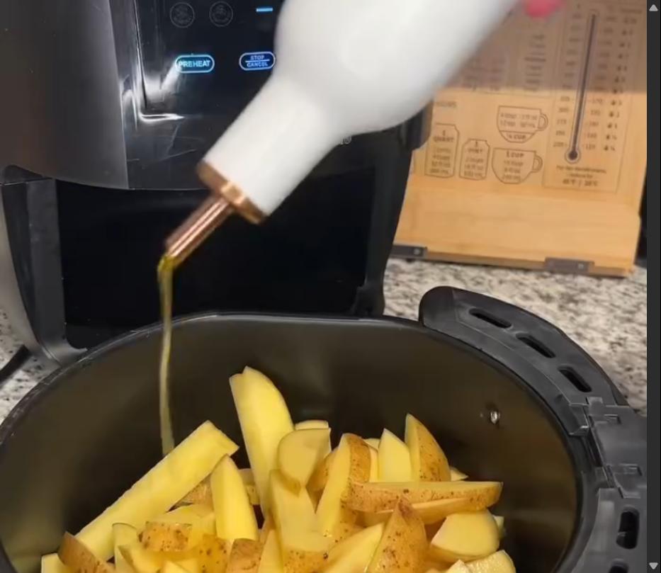 Step 1.1: Drizzle potatoes with olive oil and season with garlic salt and rosemary