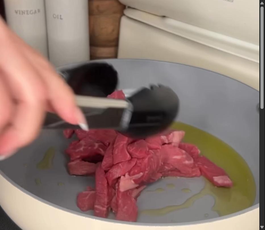 Step 1.1: Heat olive oil in a large sauté pan