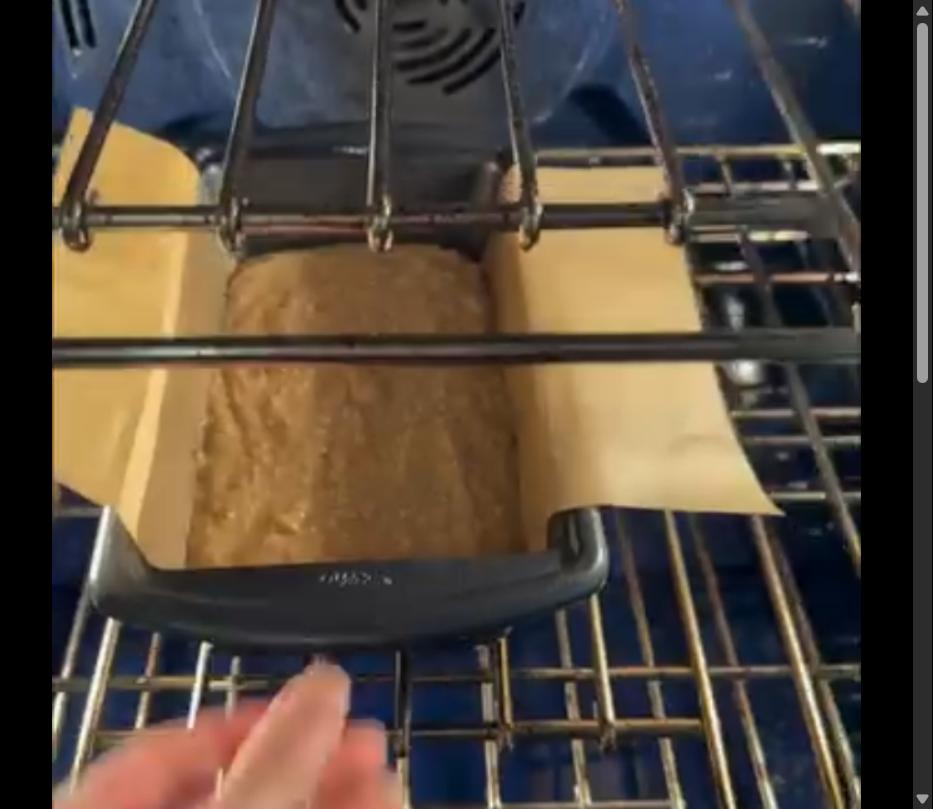 Step 1.1: Pour the mixture into a greased loaf pan or one lined with parchment paper
