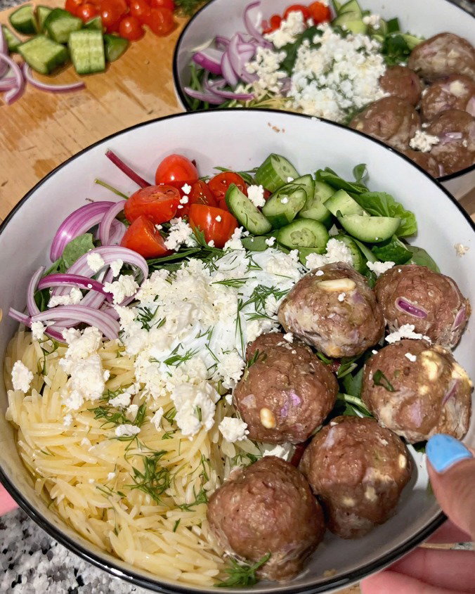 Greek Turkey Meatballs with Tzatziki recipe
