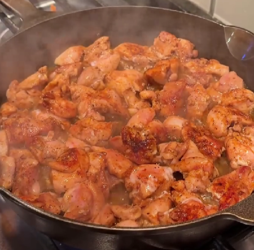 Step 1.1: Sear chicken for 4–5 minutes per side until golden but not fully cooked