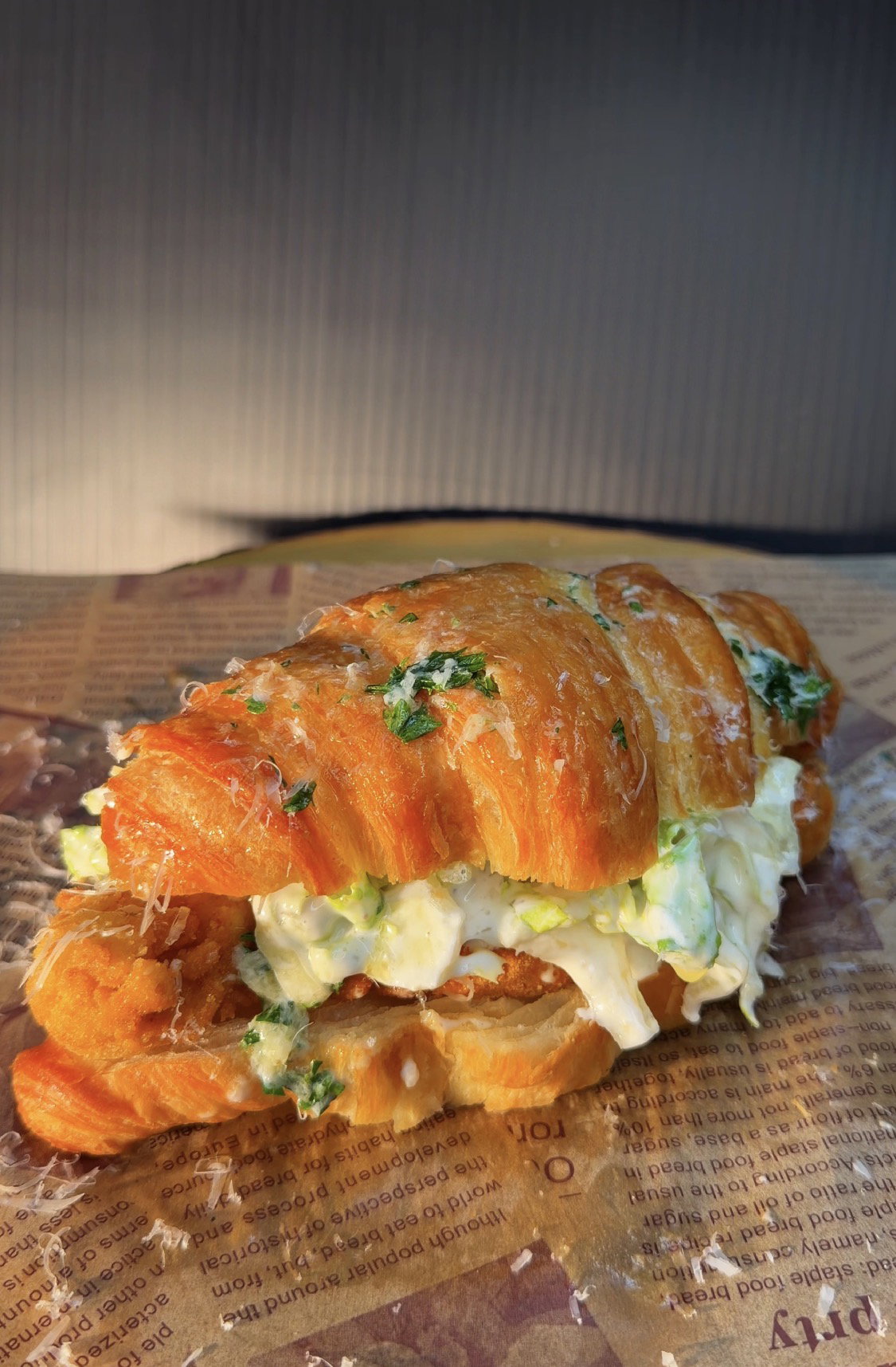 Step 3.4: Slice the croissants in half