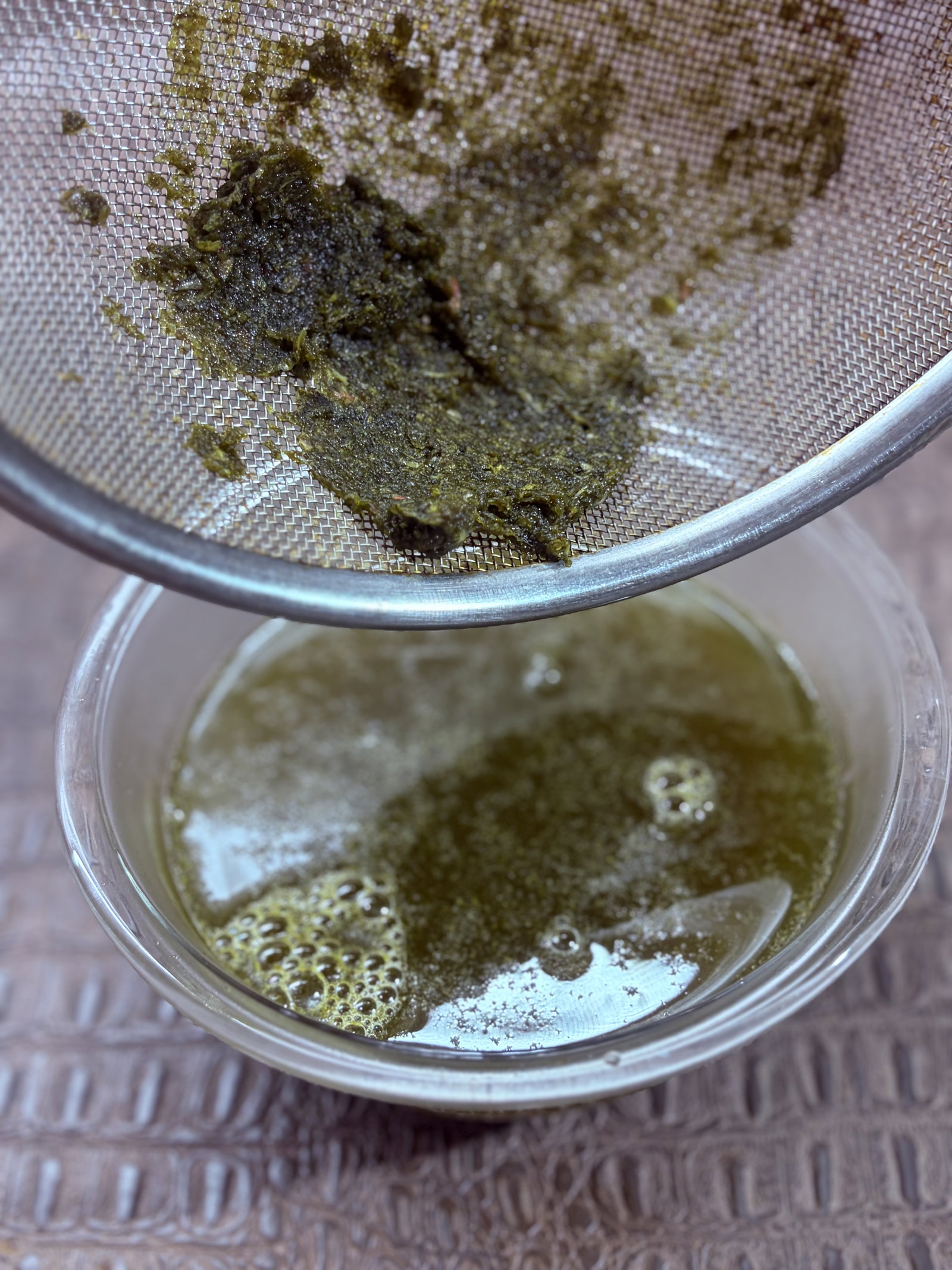 Step 1.1: Strain and store the syrup in a clean airtight glass bottle in the refrigerator
